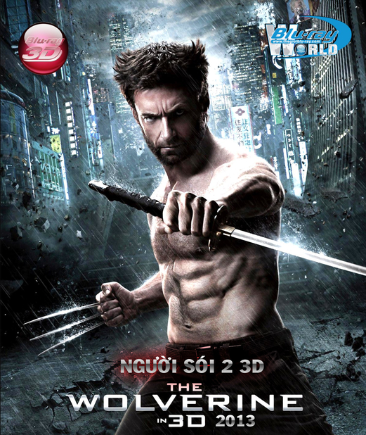 D179. The Wolverine 2013 - NGƯỜI SÓI 2013 3D 25G (DTS-HD MA 5.1)  